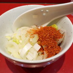 ラーメン二郎 - 待ってる間にカスタマイズ♪