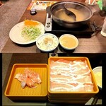 しゃぶ葉  サントムーン柿田川店 - 豚(三元豚バラ、鶏肉、つくね)食べ放題コース　￥2089