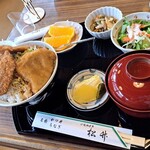 Wafuu Resutoran Shouchiku - かつ丼ランチセット(ご飯大盛り&かつ1枚追加)