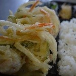 Nakamatsu - 7月5日　お魚コース「えび野菜かき揚」大きなかき揚げが二個！カラッと揚がって中はサクサク
