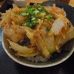 ぶつをのうどん - 2013.7.5）ミニかき揚げ丼（２８０円）。じゃこの旨みがきいています