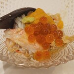 Sushi Towa - 蟹イクラウニ１口丼