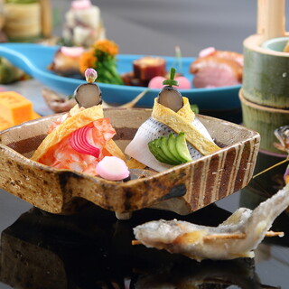 Great for birthdays and anniversaries! Kaiseki course with plenty of creative Japanese-style meal and Sushi