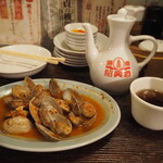 豚中華 大阪焼売珍 - あさり炒め ＆　甕だし紹興酒