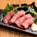 Japanese black beef tataki sashimi
