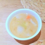 ダイチ アンド トラベルカフェ - ごろごろ野菜みそスープ