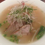 Kenkou Chuukaan Seiren - 白と青の葱入り叉焼麺