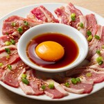 0Byou Remon Sawa Sendai Horumon Yakiniku Sakaba Tokiwa Tei - 月見カルビ すき焼き風