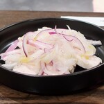 トリワイン ＰＩＫＯＳＨＨＨＵ - 新たまねぎの蒸しどりサラダ仕立て