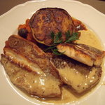 ガリエニ - いしもちと真鯛のソテー　ナスのグリル