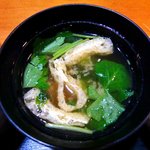 季節料理 游心 - 季節料理 游心 ＠佐野 揚げと三つ葉のお味噌汁