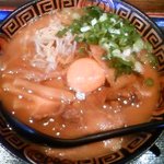 Tokushima Ramen Hiroya - ラーメン　肉、生卵入り