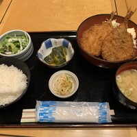 ごちそう家 ぽん太 八丁堀店 - あじフライ定食です。（2023年３月）