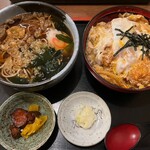 松葉家 - かつ丼セット(温そば)！