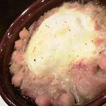 トラットリア・ステッラ・カンパーニャ - ひよこ豆と卵のオニオンス−プ