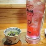 卓 - 付け出し、シソチューハイ