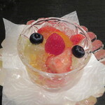 なだ万 - 季節の果物コアントローゼリー（作り直して）