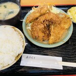 丸福 - ミックスフライ定食