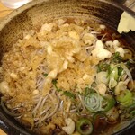 ふじ - 冷やしたぬきそば、丼が変わってました