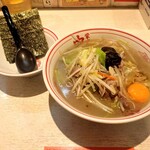 蒙古タンメン中本 - 塩タンメン・野菜大盛り＋のり