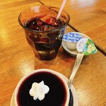 オチャバーカフェ - アイスコーヒーとデザート