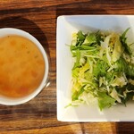 Soleil du printemps - ランチのサラダとスープ