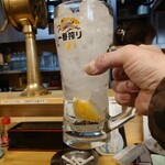 三吉橋フライ屋 - メガレモンサワー