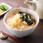 Ochazuke（boiled rice with tea）(salmon, pickled plums, mentaiko)