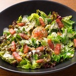 Caesar salad with colorful vegetables
