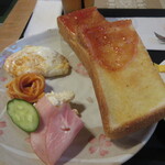 킷사 야마도리 - 토스트・계란말이・스파게티・감자 샐러드