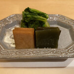 赤坂 詠月 - 壬生菜・大根・昆布佃煮