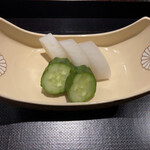 銀座うち山 - 大根と胡瓜の糠漬け