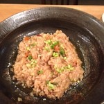 香月 - 牛もつ焼（陶板焼）後の〆のごはん