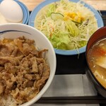 Matsuya - 牛めしランチセット+豚汁(230305)