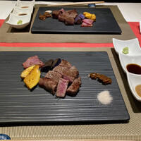 鉄板焼 ステーキ 北野坂 - 季節の焼き野菜と特選黒毛和牛フィレ