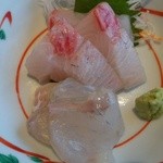 醪音 - かんぱちとスズキの盛り合わせ～♪(^o^)丿