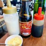 旬香亭 - ドレッシング・海鮮に合う太陽ソース・中濃ソース