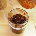 ラーメン 三亀 - 牛肉ラー油