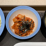 松屋 - カルビ焼肉定食（のりキム） ¥720 ののりキム