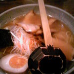 漁師屋らーめん - 漁師屋らーめん+味付玉子+白髪ねぎ