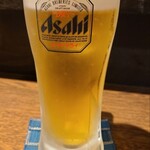 おばんざいBar 睦 - お酒①生ビール(550円)
定番のアサヒスーパードライ！