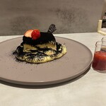 Tiramisu and strawberry Pancakes