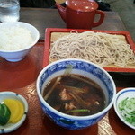 蕎麦処 巴屋 - 鶏つけ蕎麦を半ライス(850円)でね♪