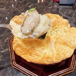 Saron Tamago To Watashi - 牡蠣とほうれん草のスフレチーズリゾット