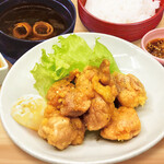 Fried chicken set meal [6 pieces] with tartar & green onion sauce