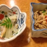 博多水たき元祖 水月 - コース（とり皮ポン酢・アサリ煮）