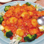 老広東 - コース料理（エビチリ）（２０１３年７月）