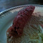 イーマサラ - ビールセット７００円のシークカバブとパパド。