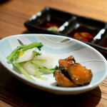 韓の台所 別邸 - 茄子のキムチ 蕪と柚子のナムル