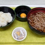 そば処はやて - 朝定食【納豆＆生たまご】470円ネギ抜き